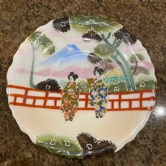 NWOT Vintage Nippon Japanese Hand painted Coffee/Tea Cup and Matching Saucer 4oz - Picture 4 of 6